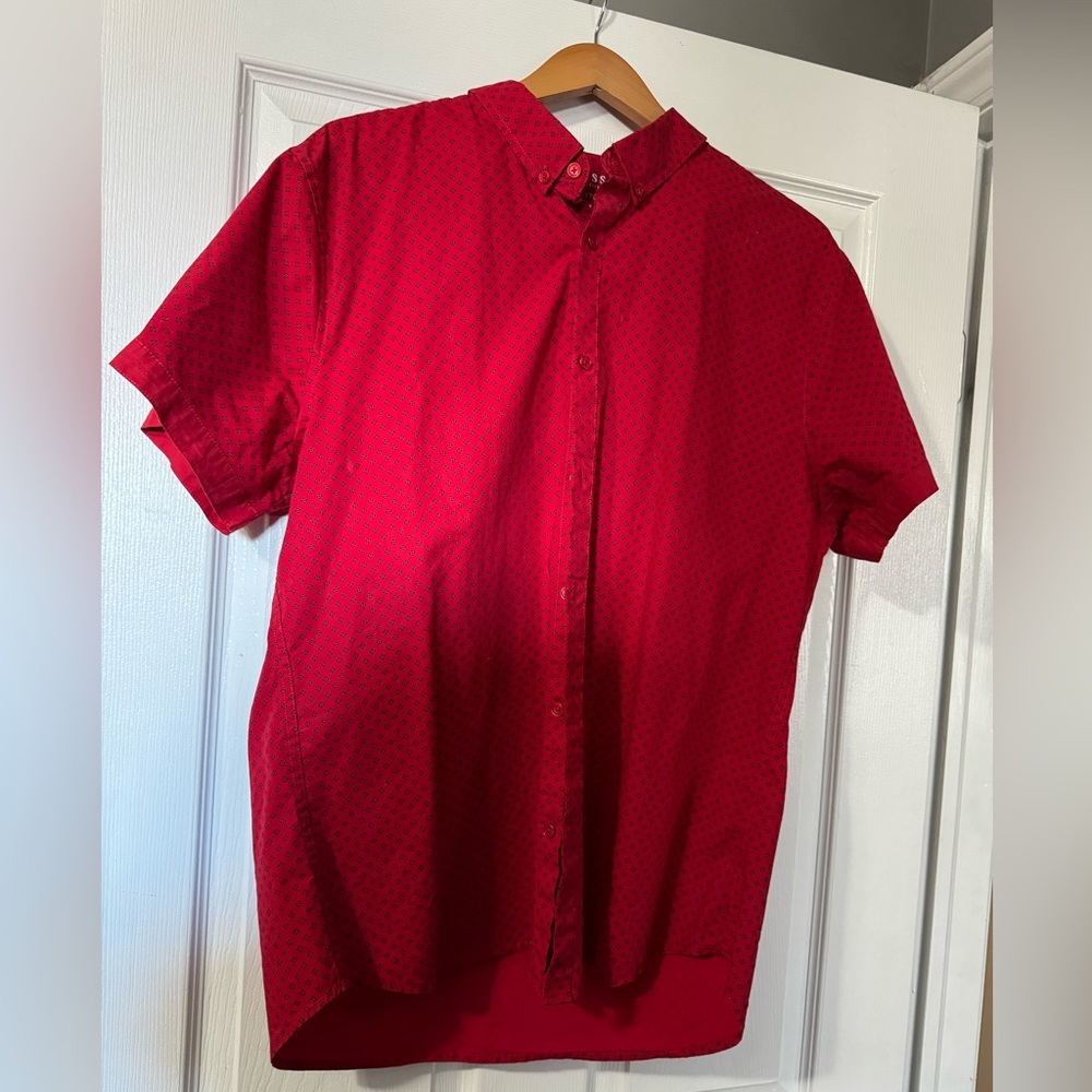 Guess Red Casual Button Down Shirt